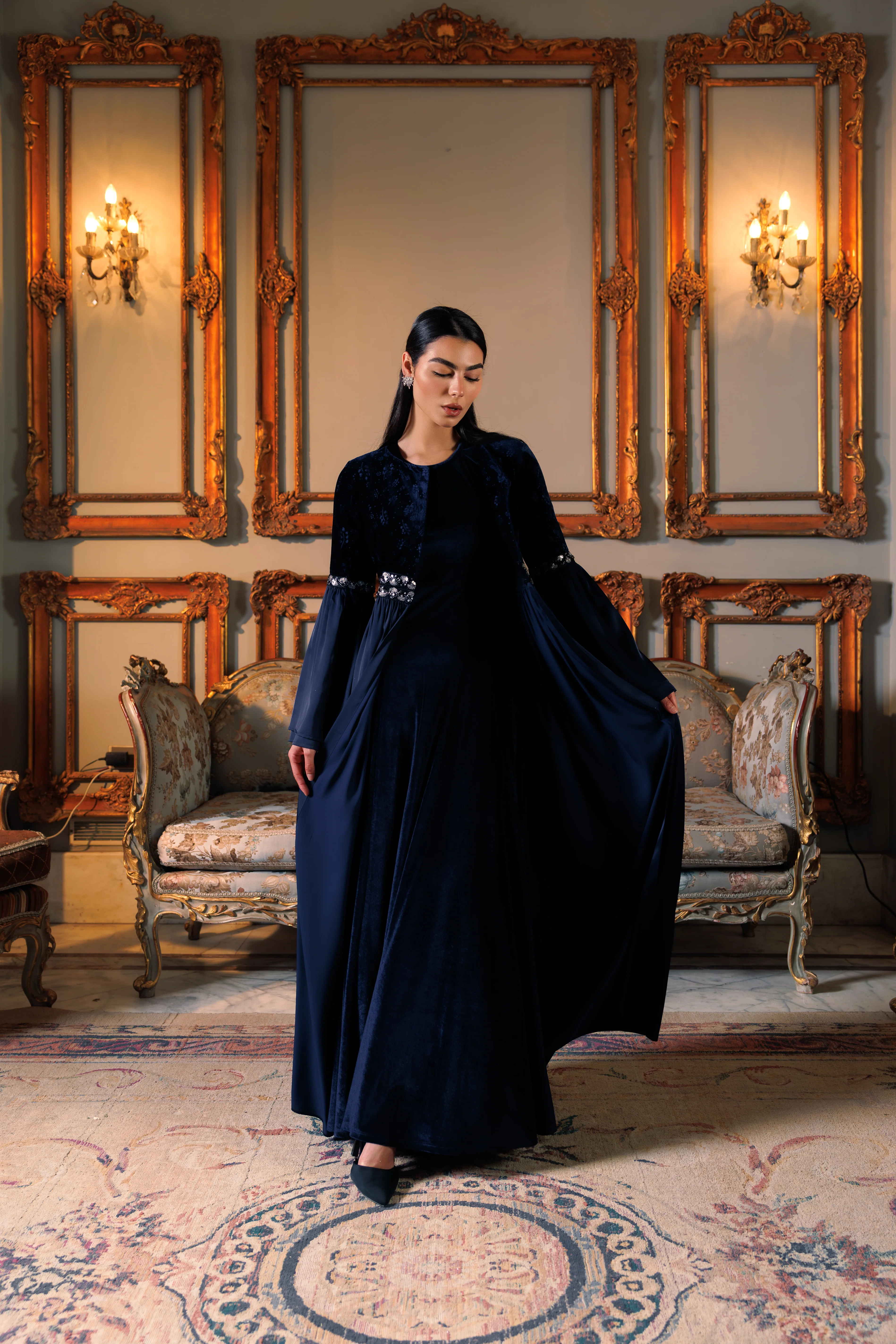 Adyra Kaftan | Dark Blue - Image 3