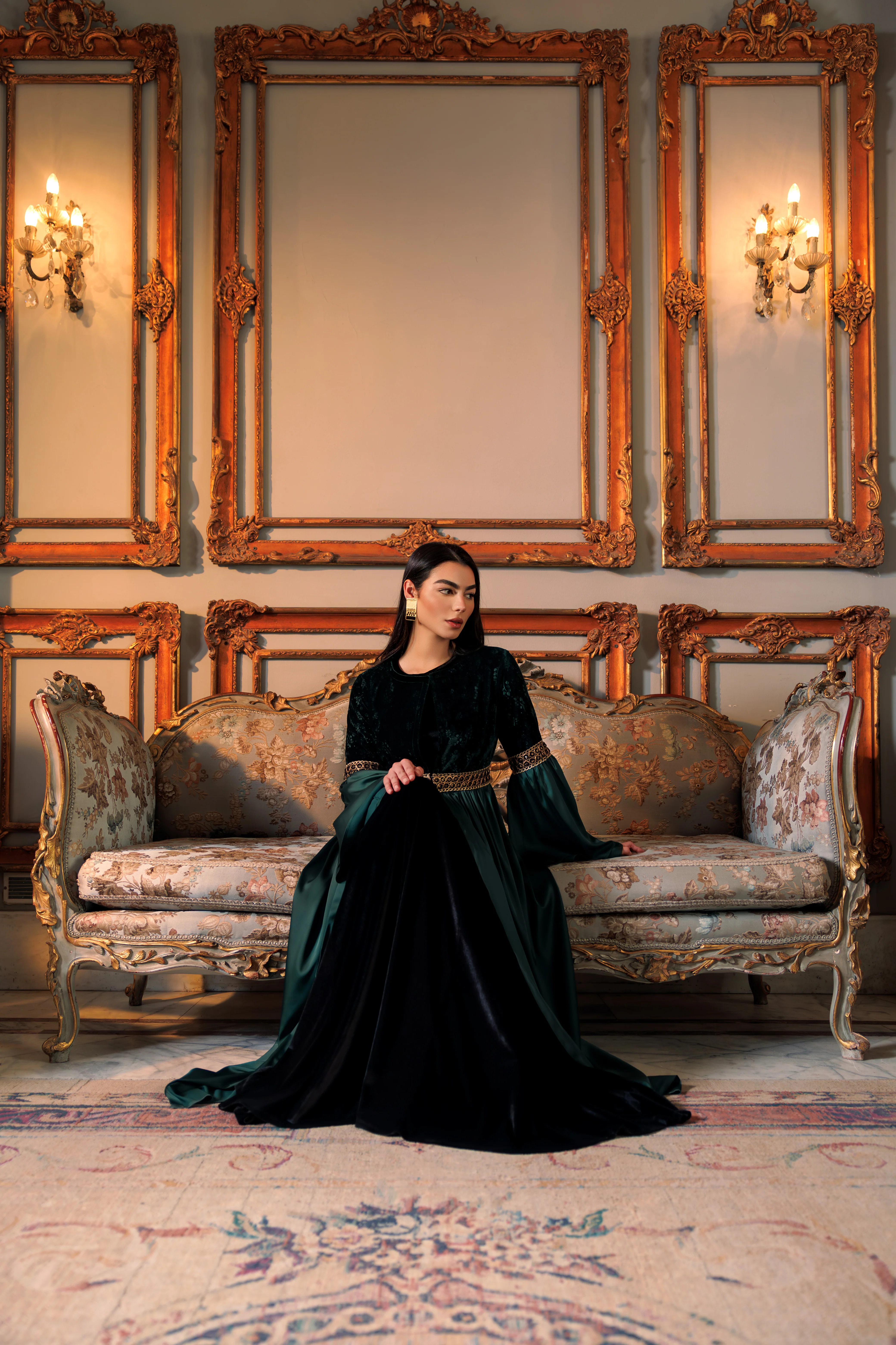 Adyra Kaftan | Dark Green - Image 3