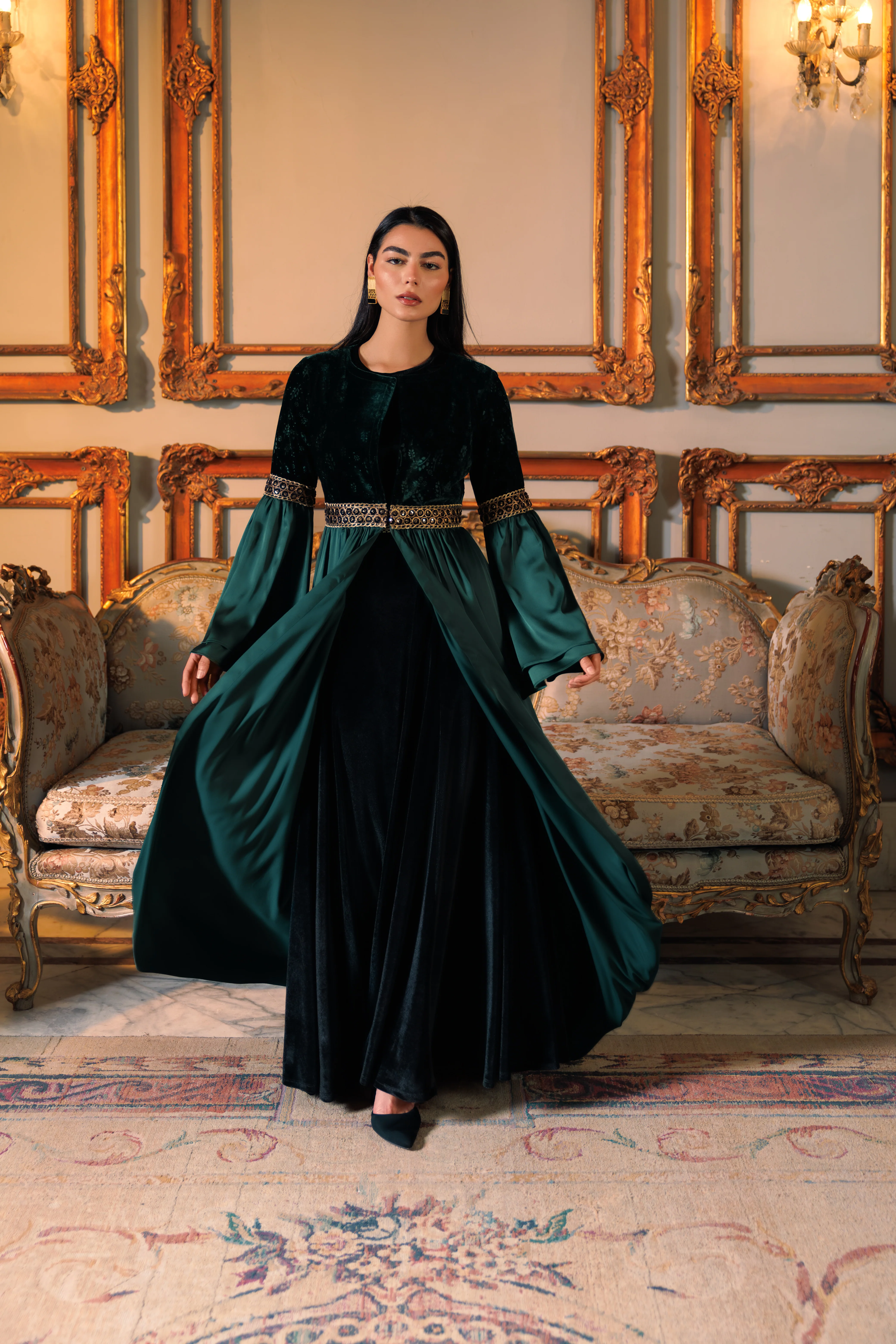 Adyra Kaftan | Dark Green - Image 4