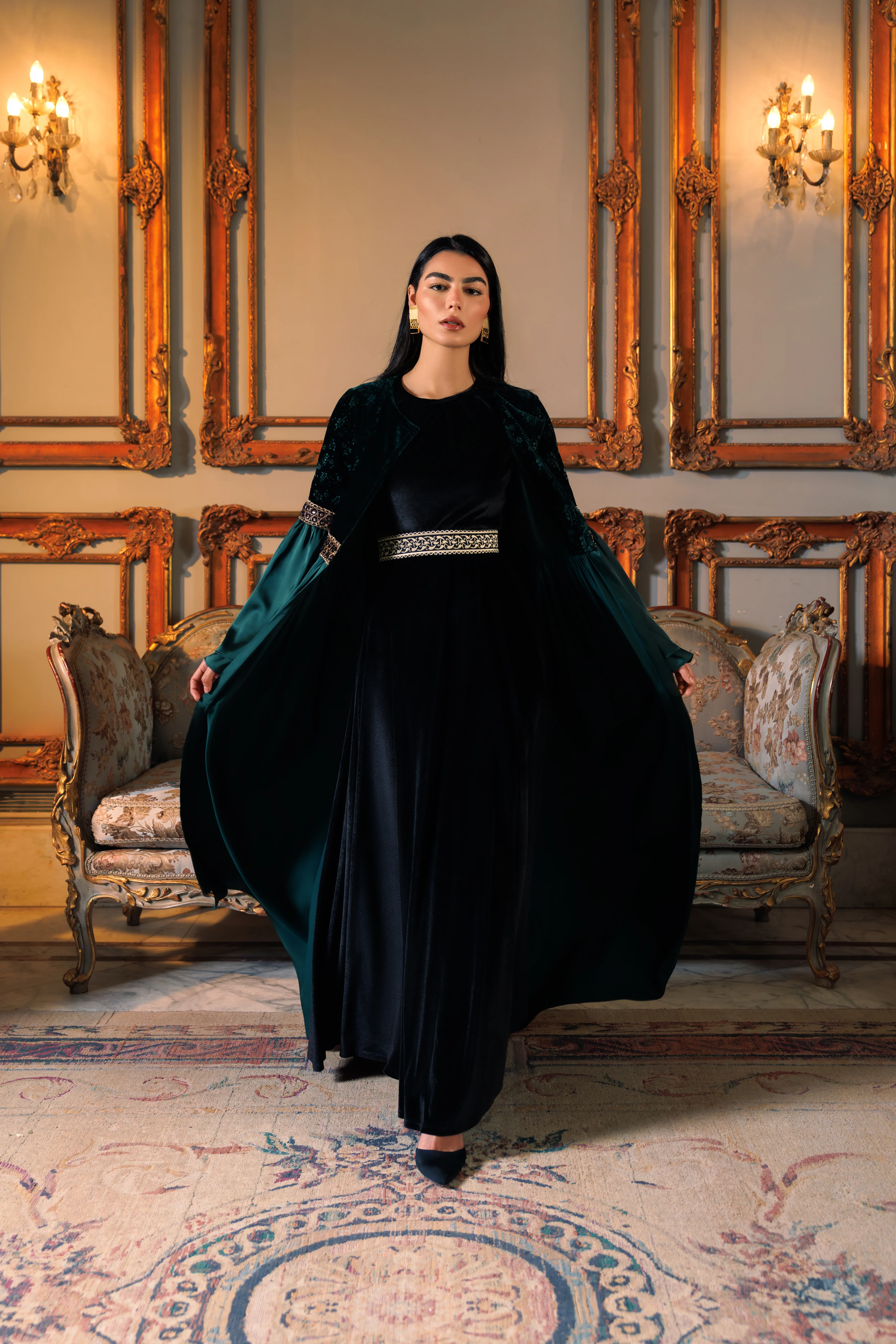 Adyra Kaftan | Dark Green - Image 5