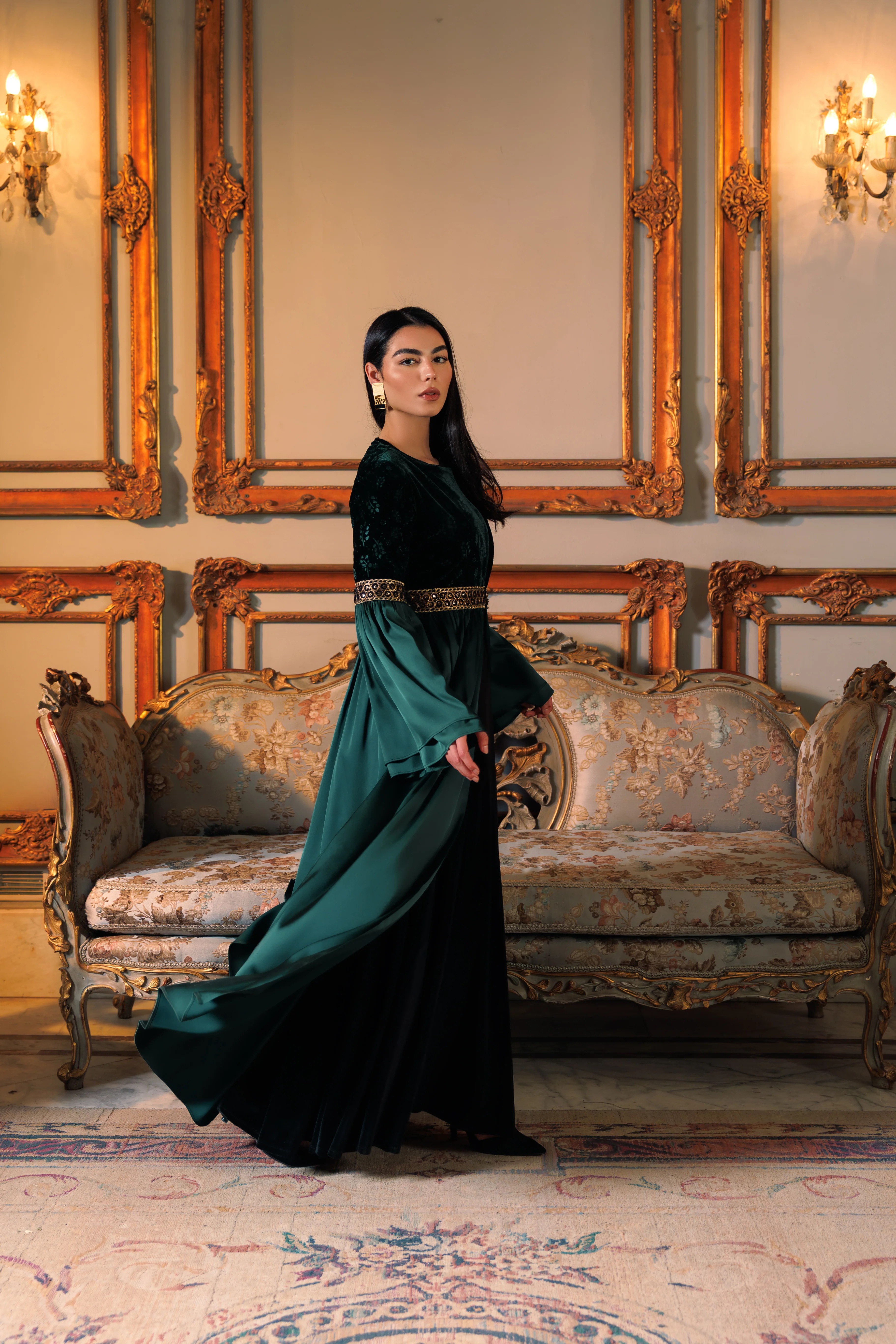 Adyra Kaftan | Dark Green - Image 7