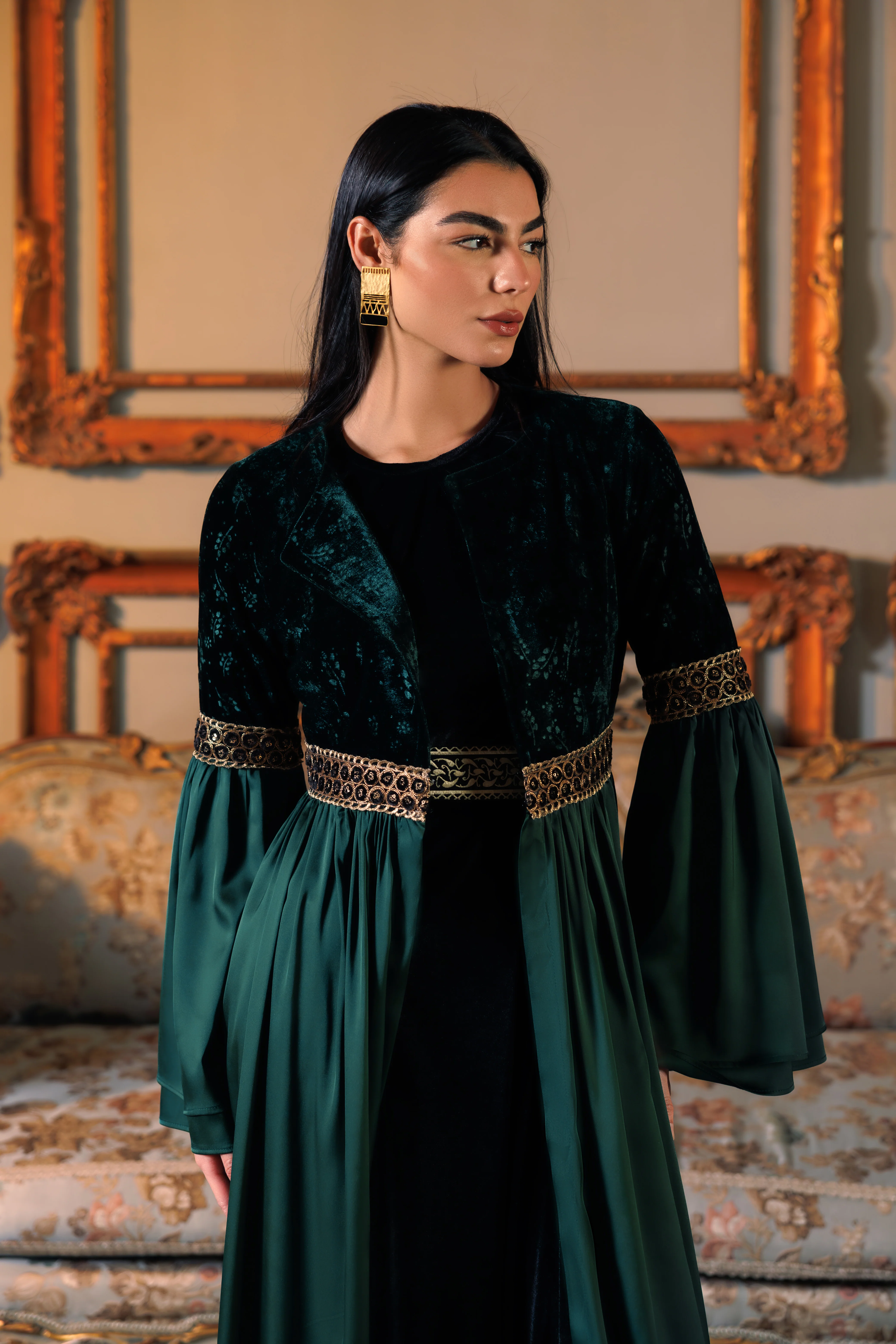 Adyra Kaftan | Dark Green - Image 8