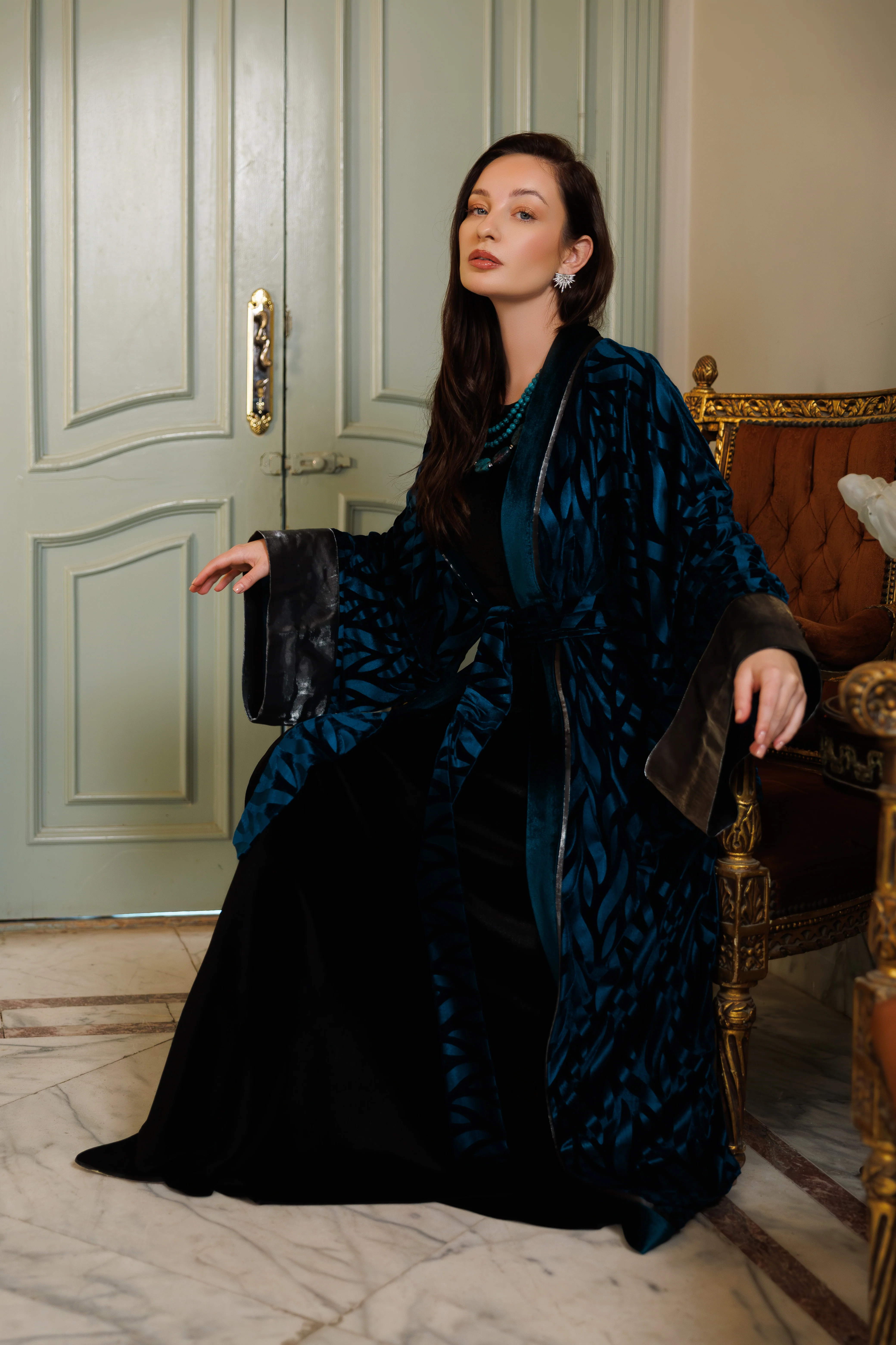 Bella Kaftan | Dark Turquoise - Image 3
