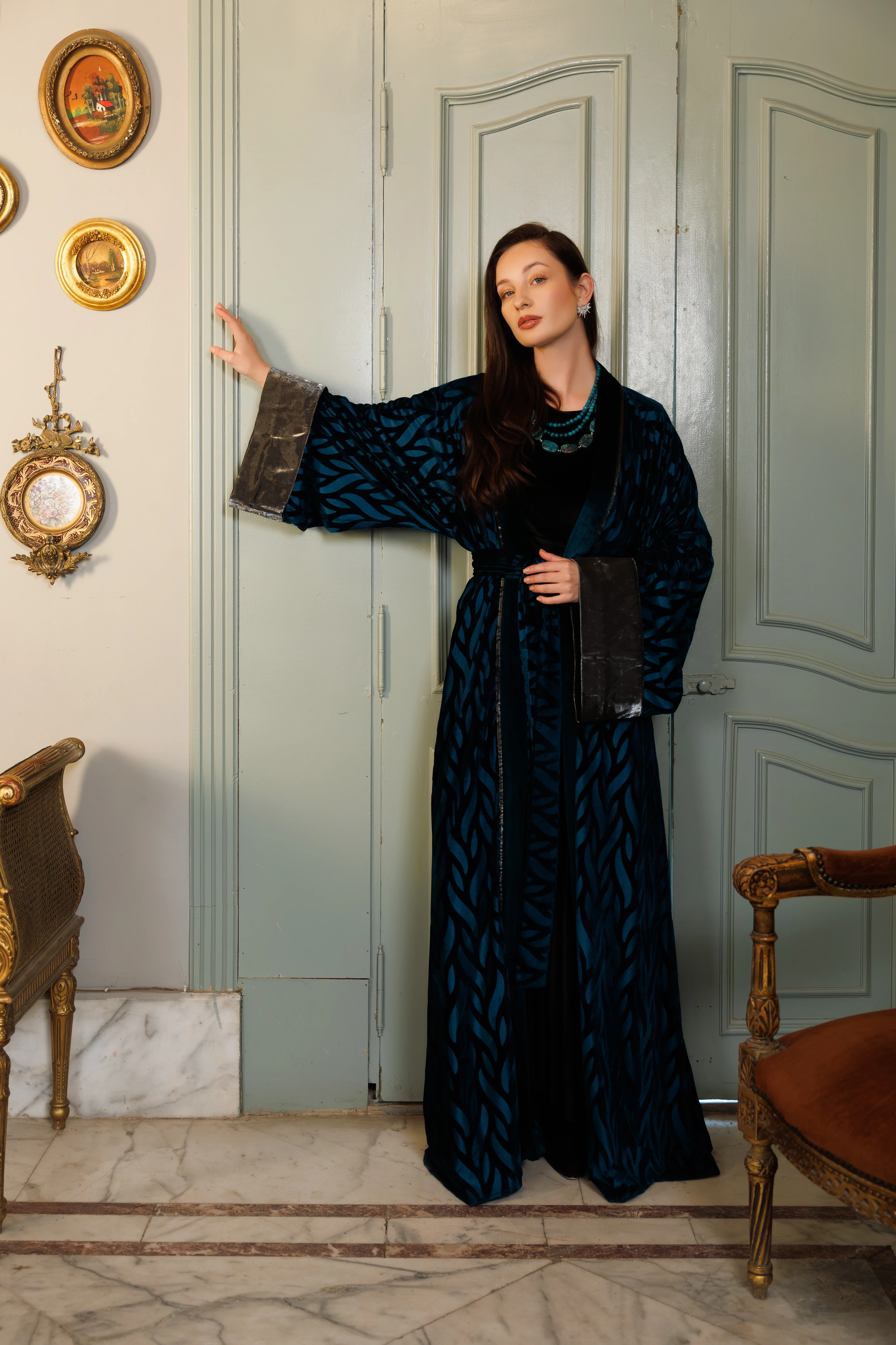 Bella Kaftan | Dark Turquoise - Image 4