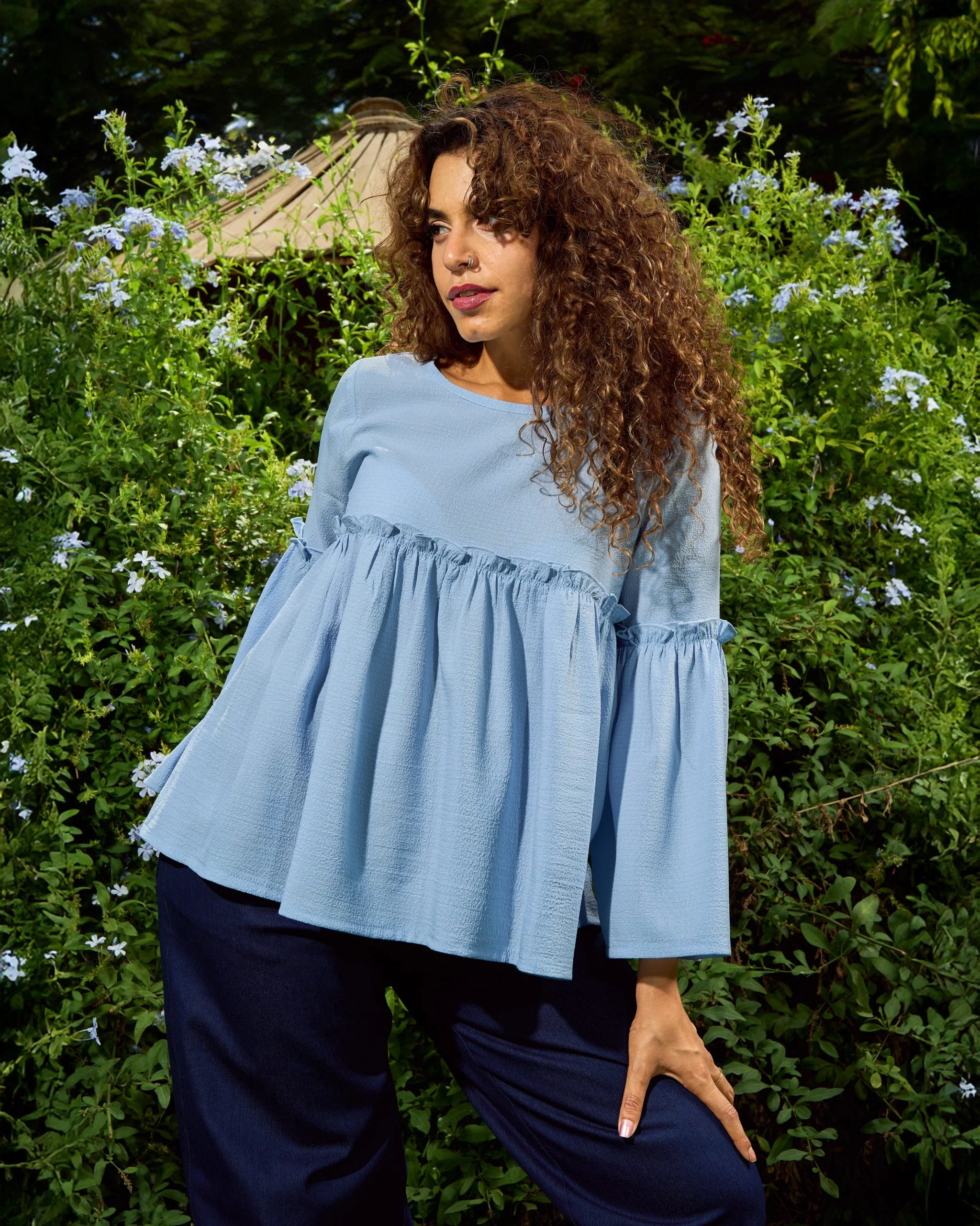 Dove Blouse | Baby blue - Image 8