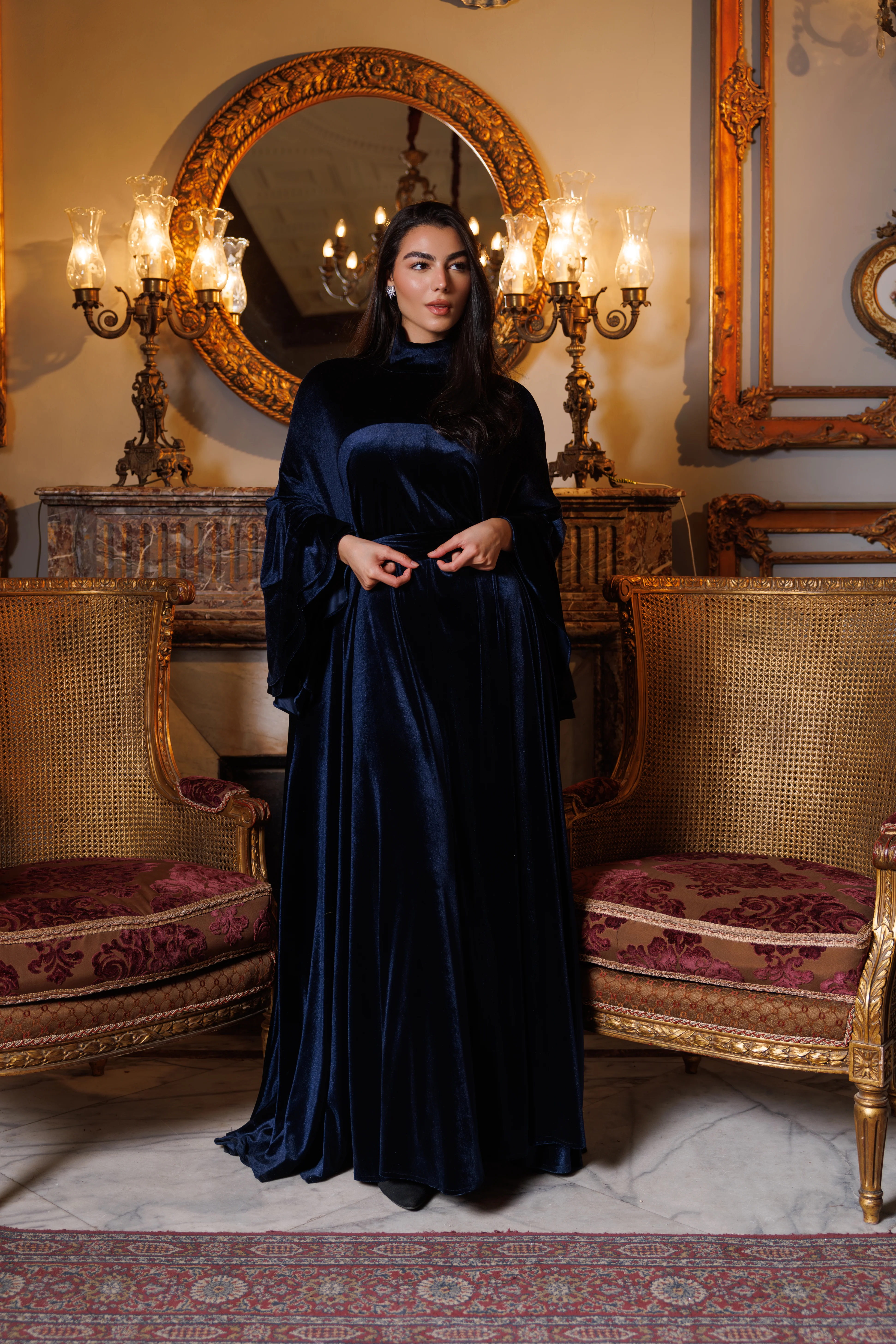 Talia Abaya | Dark Blue - Image 3