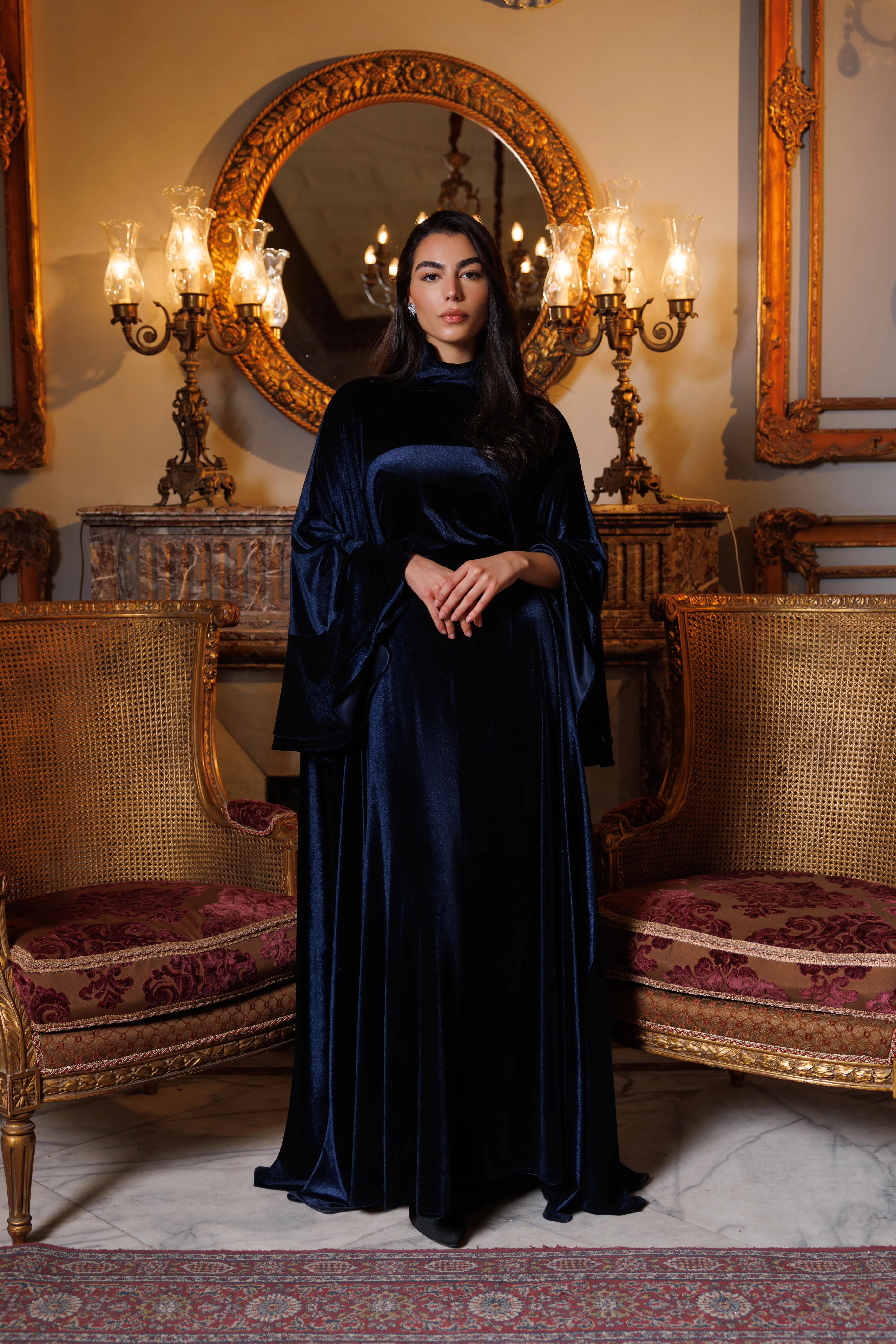 Talia Abaya | Dark Blue - Image 4
