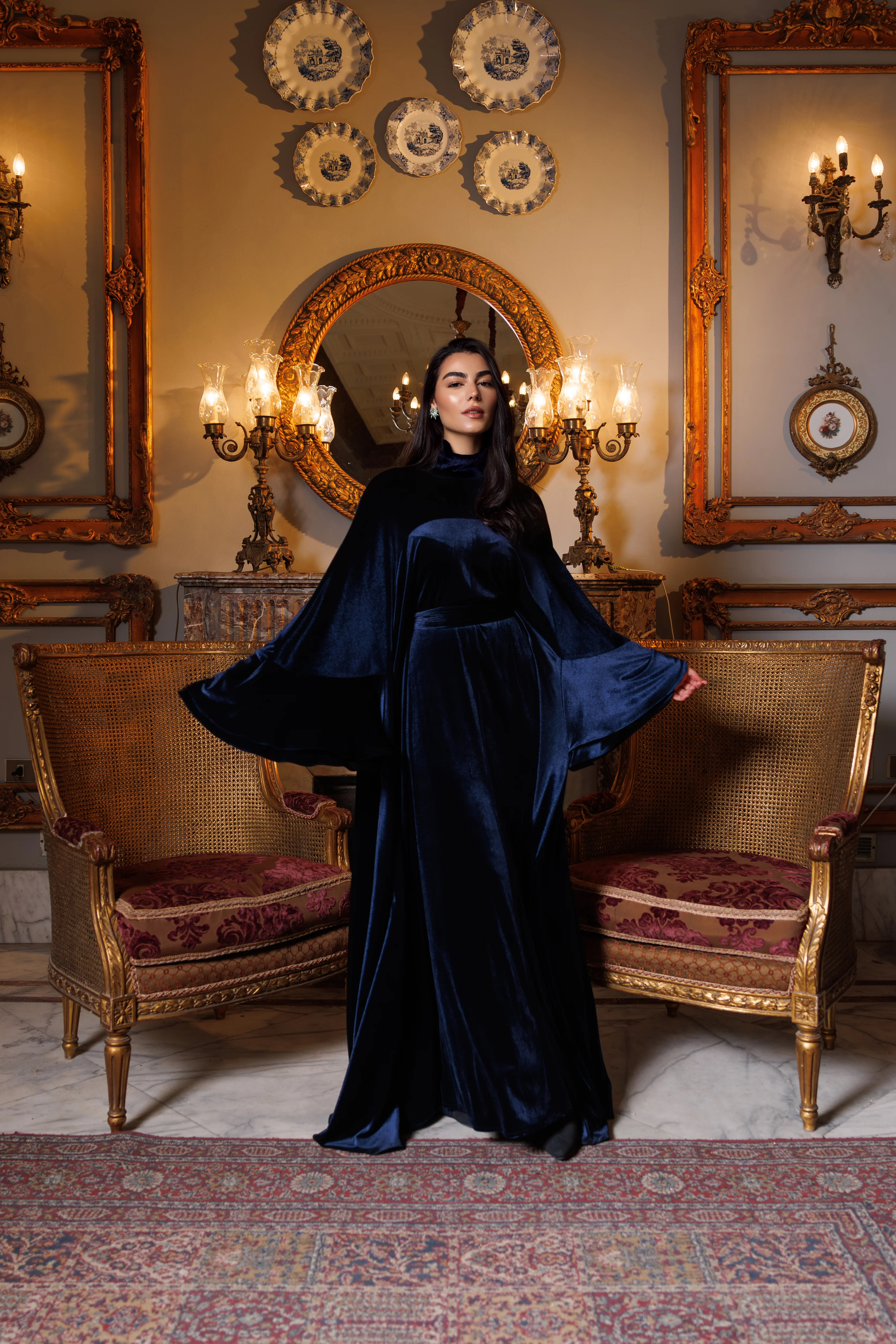 Talia Abaya | Dark Blue - Image 5