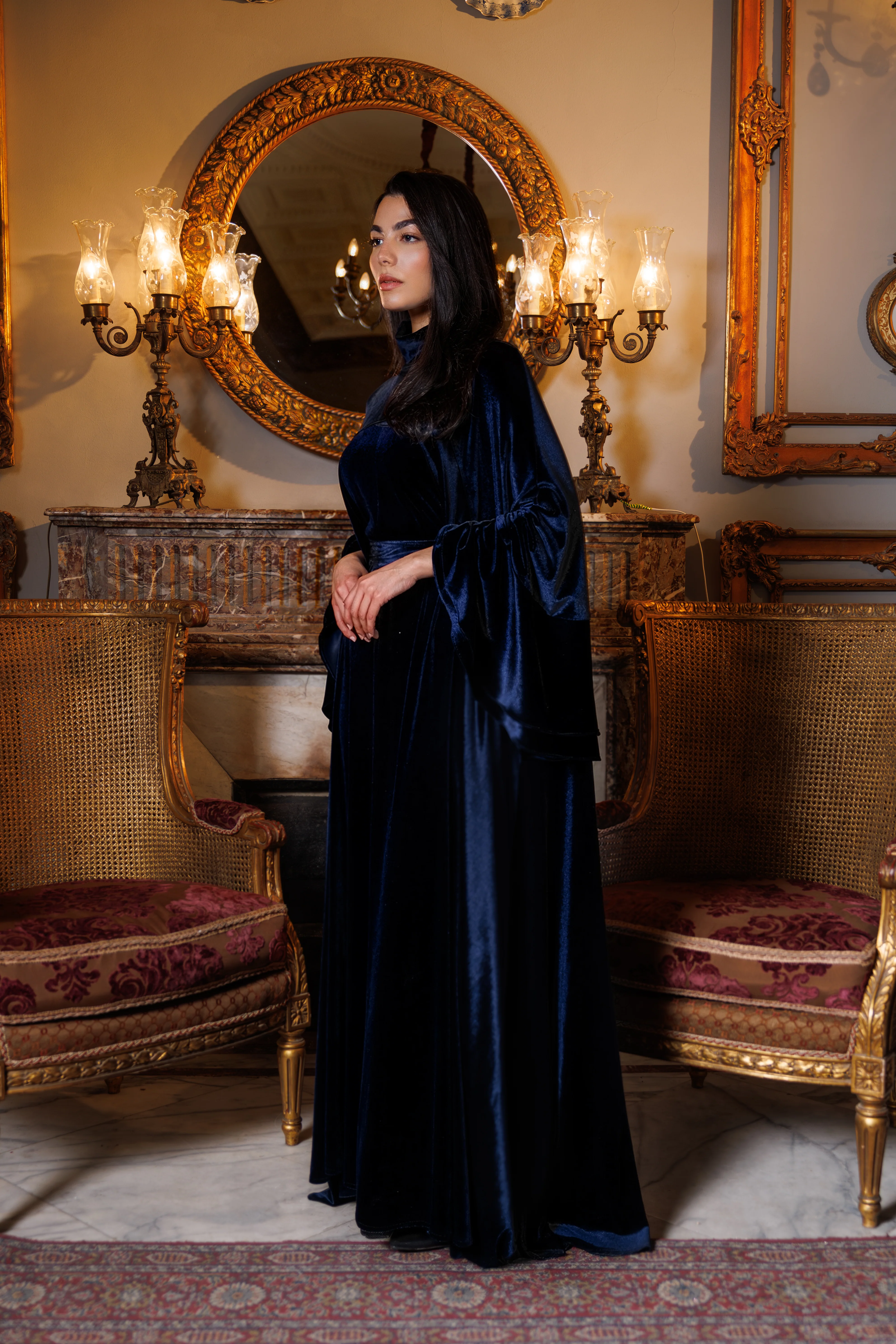 Talia Abaya | Dark Blue - Image 7